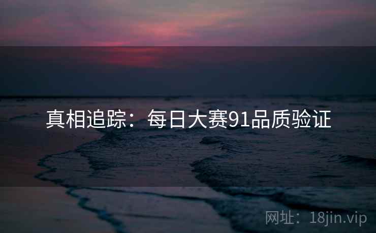 真相追踪：每日大赛91品质验证