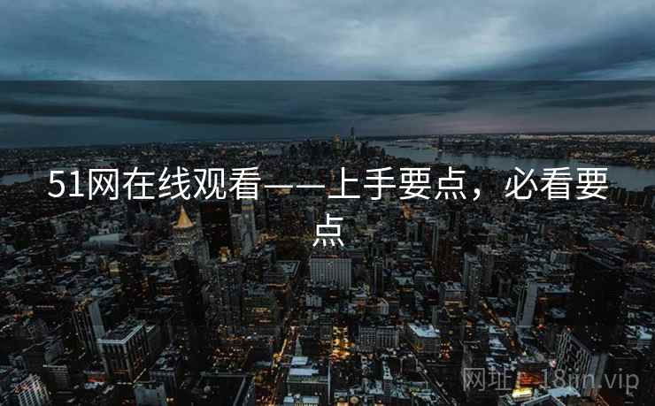 51网在线观看——上手要点，必看要点