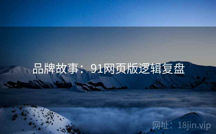 品牌故事：91网页版逻辑复盘
