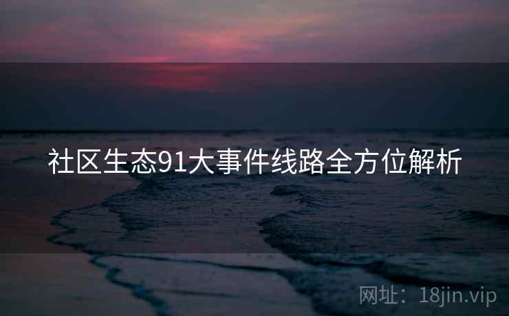 社区生态91大事件线路全方位解析