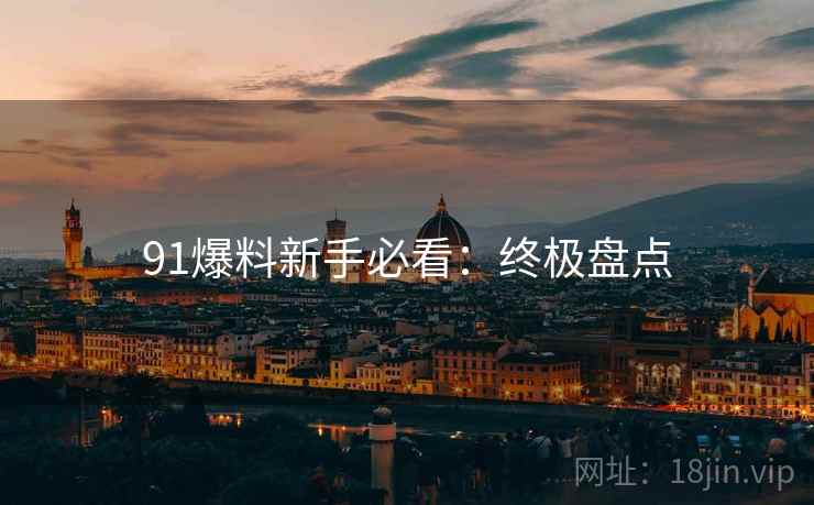 91爆料新手必看：终极盘点