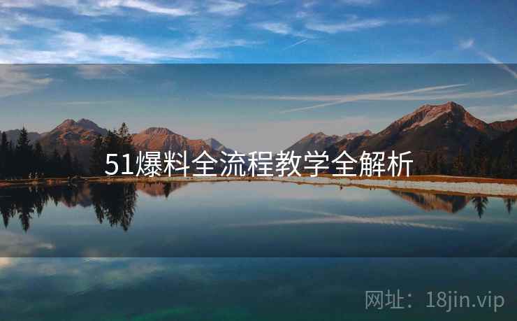 51爆料全流程教学全解析
